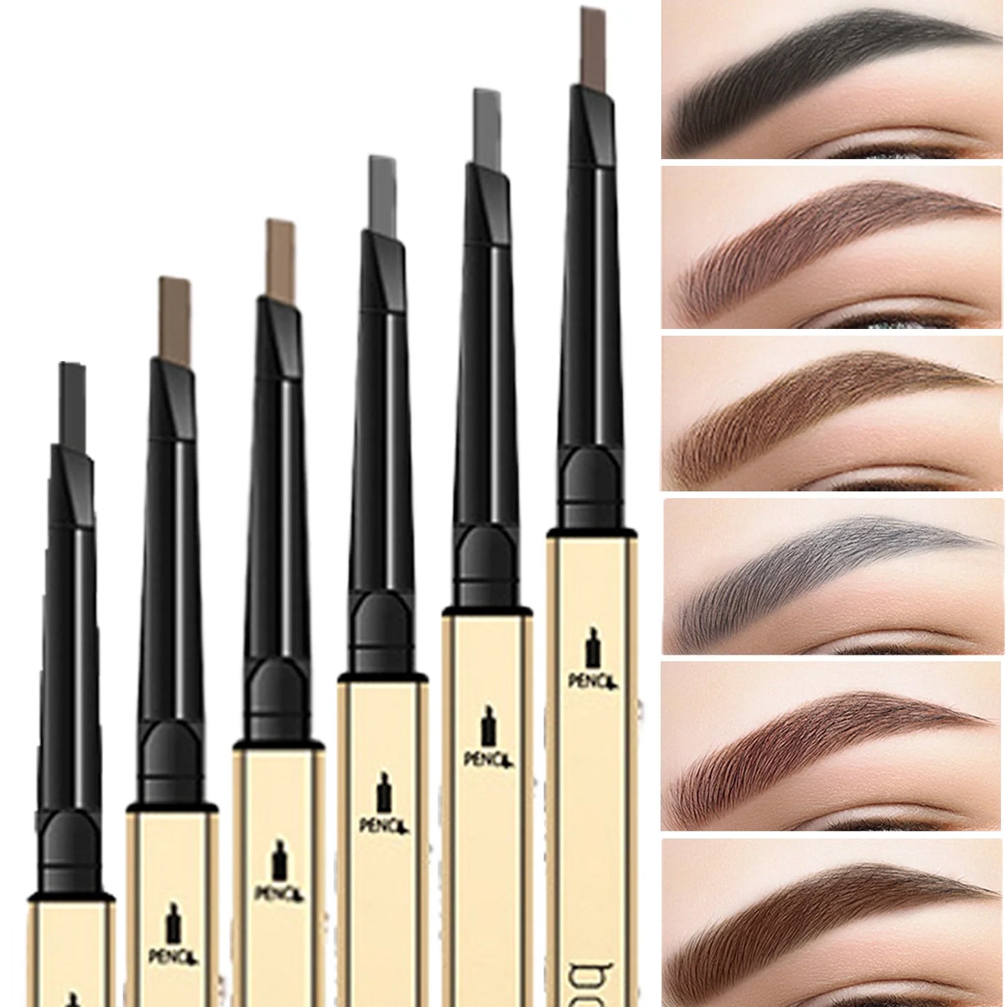 Dual-Ended Waterproof Eyebrow Pencil