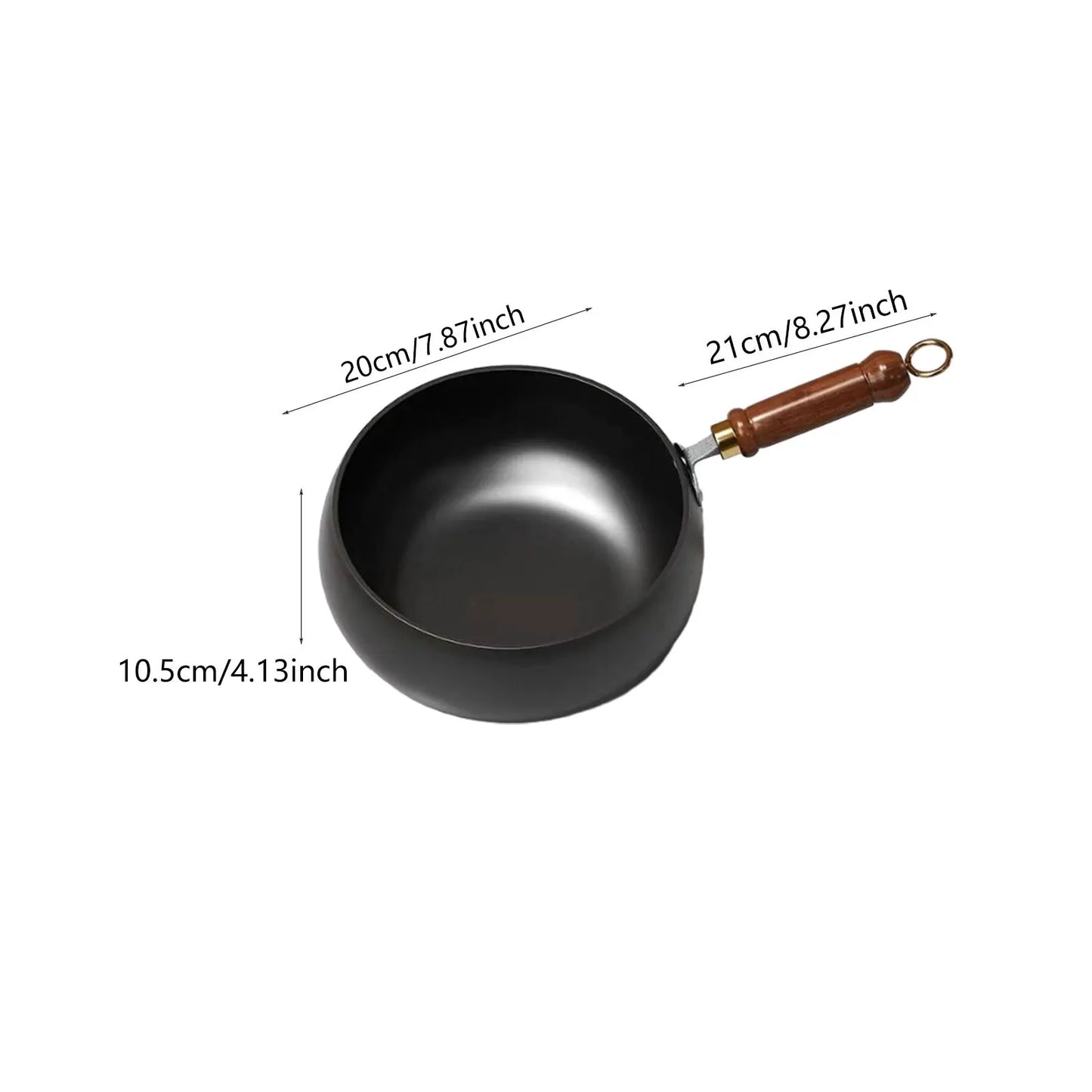 Nonstick Wok No Coating Gas Boiling Stir Fry Pan for Restaurant Camping Home Stovetop Induction Cooker Cookware Pots Cooking