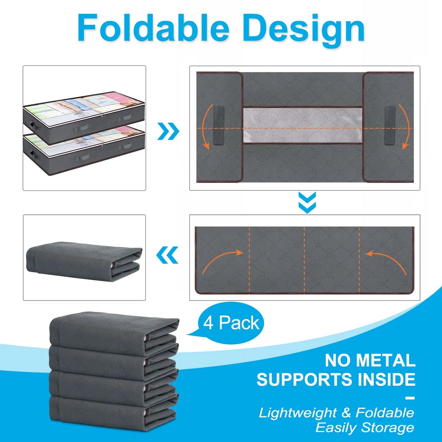 Fold-able Under Bed Storage