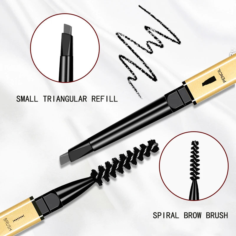 Dual-Ended Waterproof Eyebrow Pencil