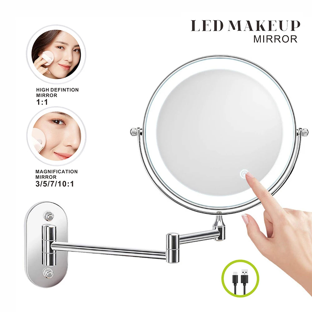 8 inch Makeup Mirror Chrome