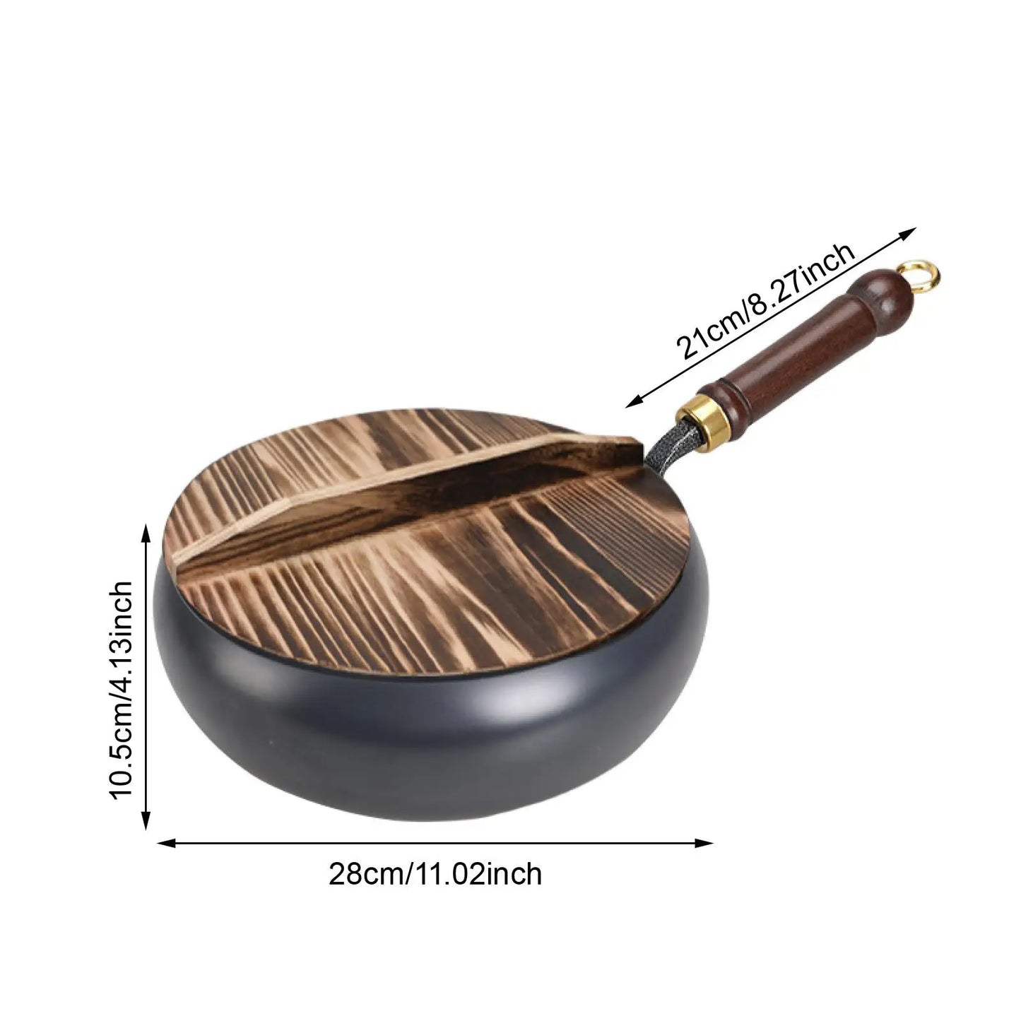 Nonstick Wok No Coating Gas Boiling Stir Fry Pan for Restaurant Camping Home Stovetop Induction Cooker Cookware Pots Cooking