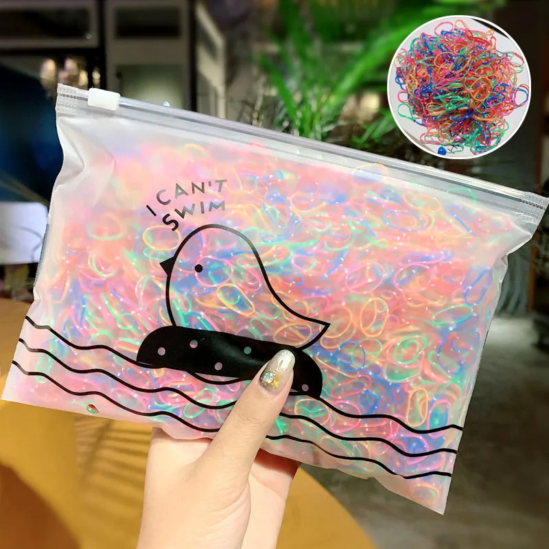 Small Disposable Rubber Bands Gum For Ponytail