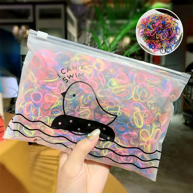 Small Disposable Rubber Bands Gum For Ponytail