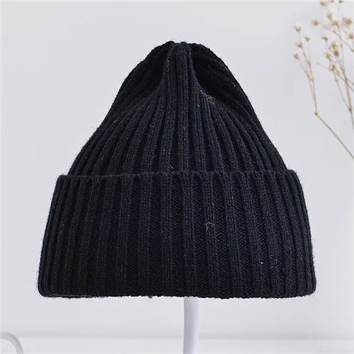 Kids Ribbed Knitted Beanie Hats