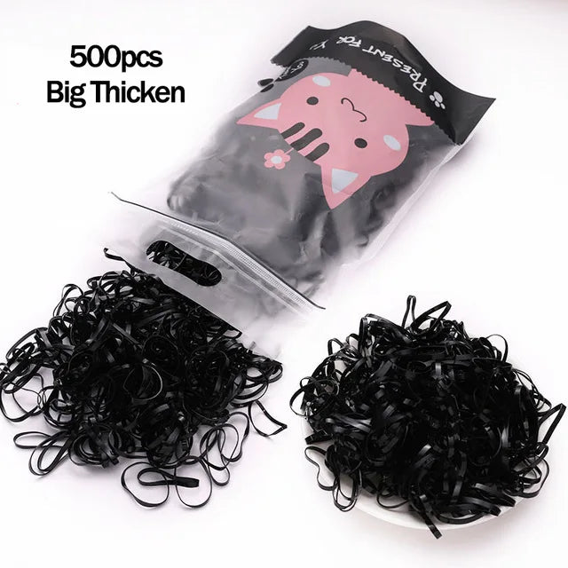 Small Disposable Rubber Bands Gum For Ponytail