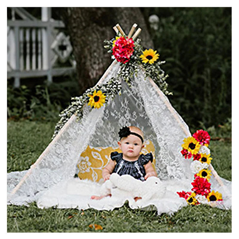 300*150CM White Lace Fabric For Table Cover Lace Decorative Tablecloth Dining Cloth Textile Wedding Party Home Decor