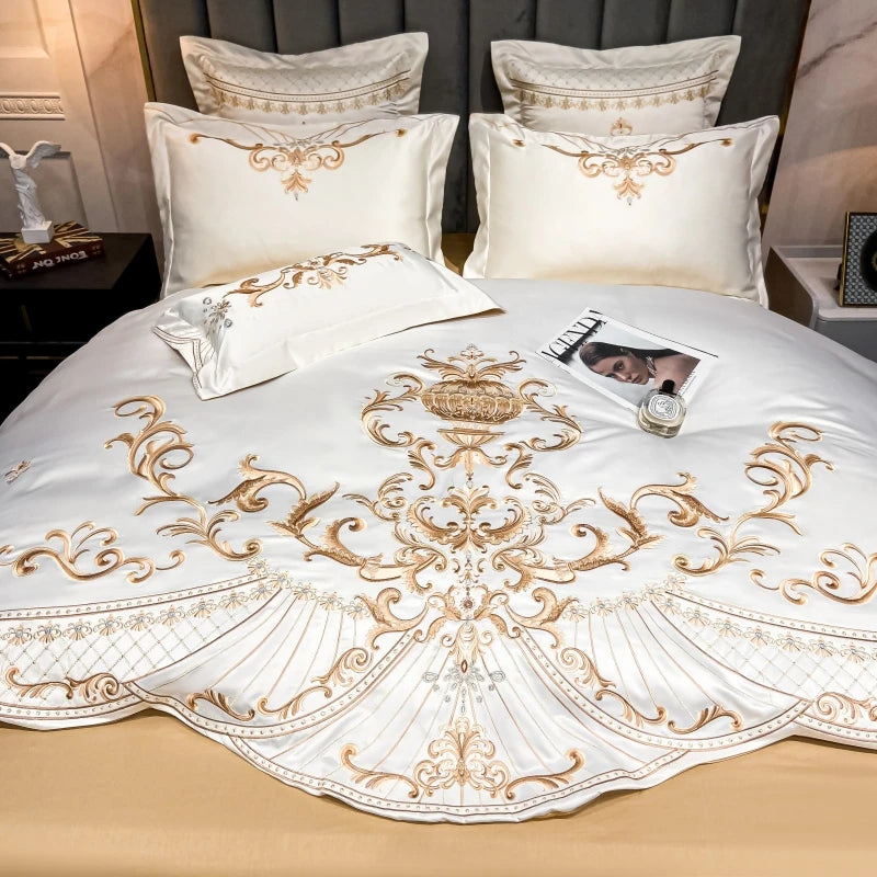 Luxury Royal Gold Embroidery Bedding Set