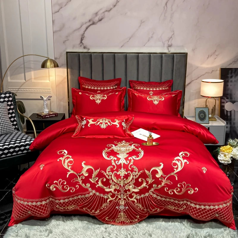 Luxury Royal Gold Embroidery Bedding Set