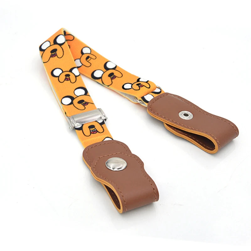 Elastic Jeans Belt Without Buckle Kids