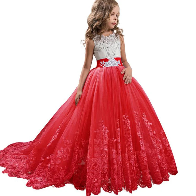 Trailing Evening Bridesmaid Princess Party Dresses