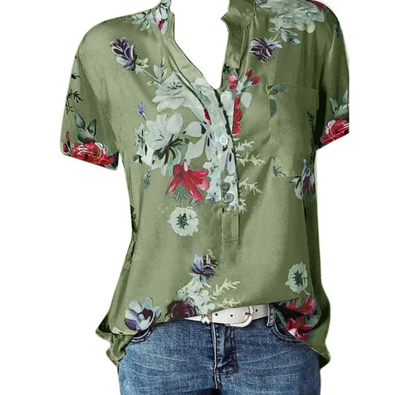 Elegant women's printed casual shirt