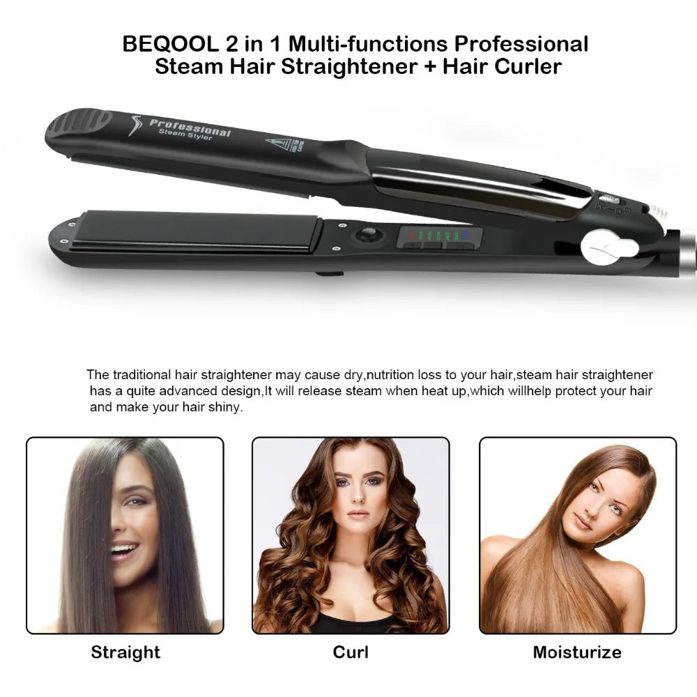 Steam Hair Straightener Ceramic Vapor