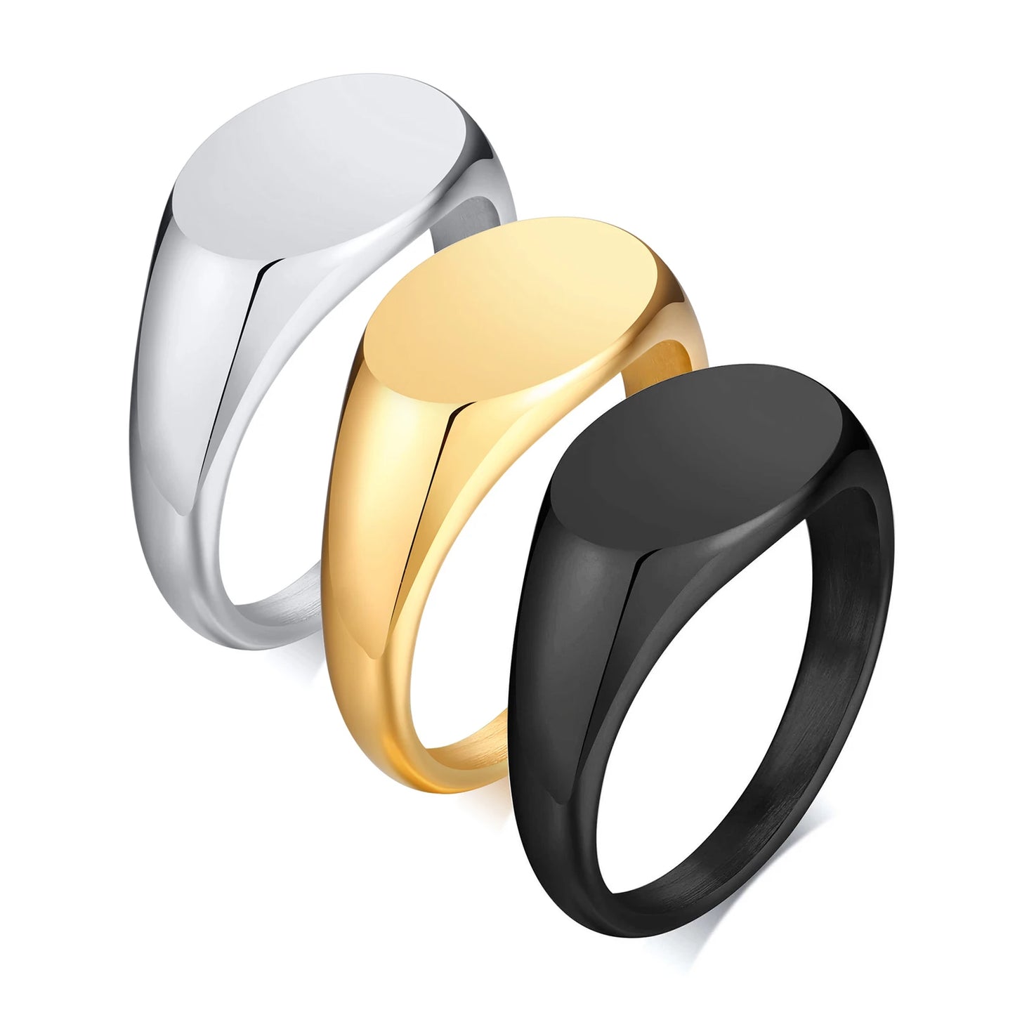 Classic Hipster Unisex Square Signet Ring