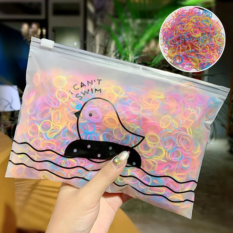 Small Disposable Rubber Bands Gum For Ponytail