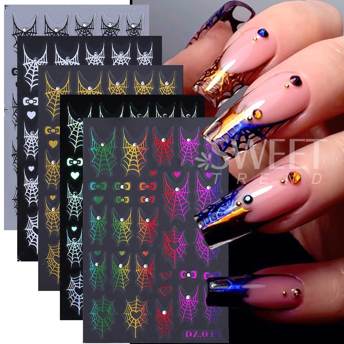 Halloween Spider Web Nail Sticker