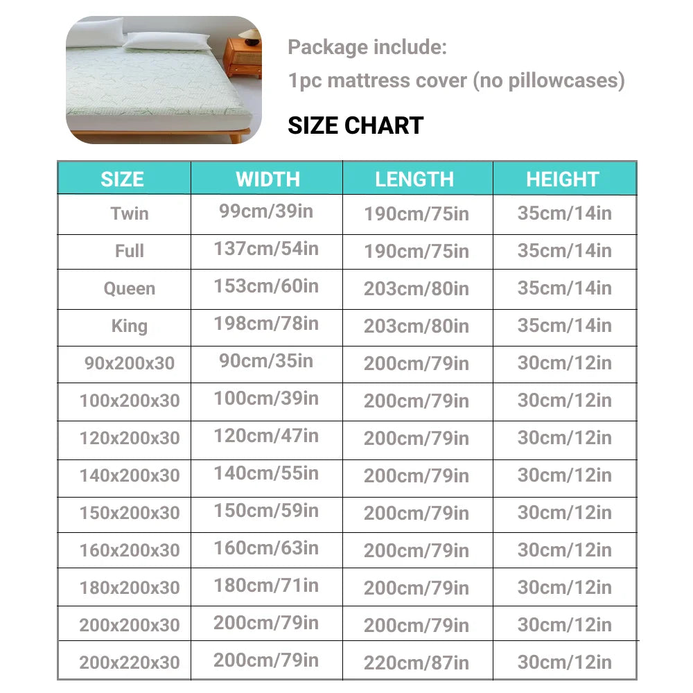 Waterproof Bamboo Mattress Cover