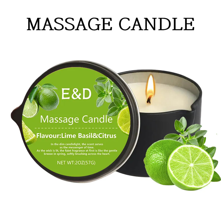 1PC Massage Oil Candles,luxury aromatherapy candles,for Stress Relief and SkinMoisturizing, SM Product Scented Candle Body Oil