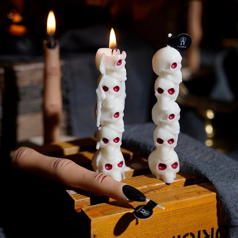 Halloween 2025: Scented Pumpkin Candles with Skull Design - Perfect Decorations for Festive Parties, Ideal Ornaments & Gifts