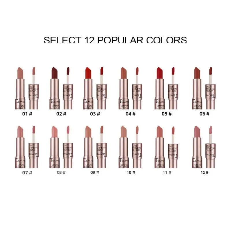 Matte Lip Gloss And Lip Stick 2-in-1 Set