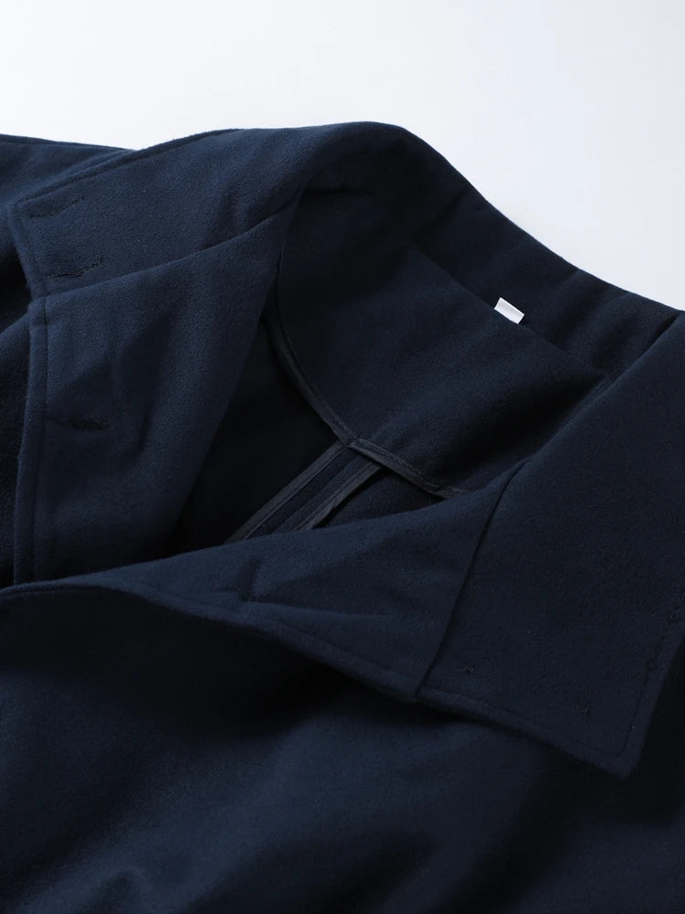 Women Winter Woolen Belt Coats