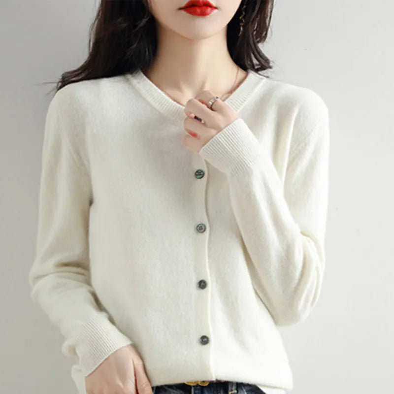 Women Knitted Cashmere Cardigans Sweaters