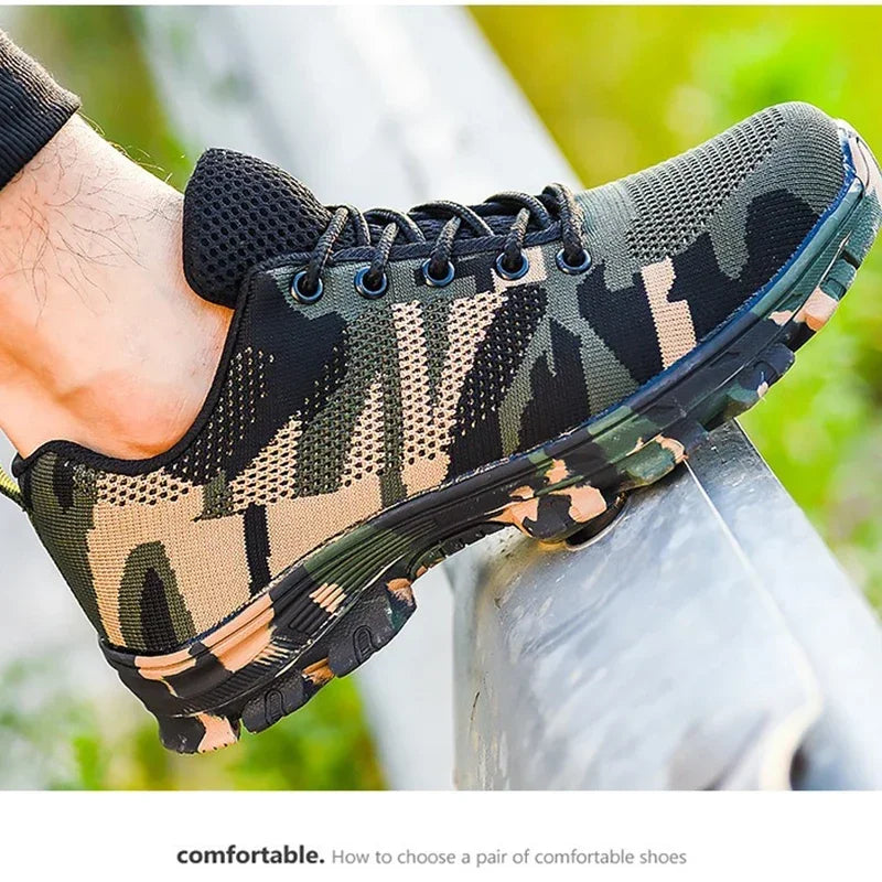 Lightweight fancy Camouflage Safety Shoes