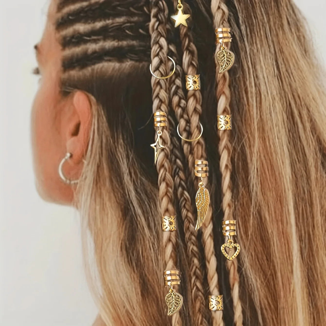 Alloy Braid Dread lock Hippie Style Hair Ring