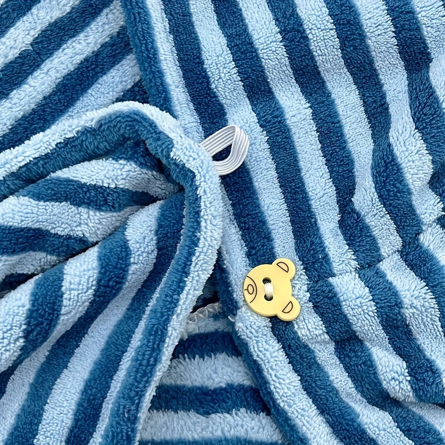 Stripped Microfiber Hair Dry Towel