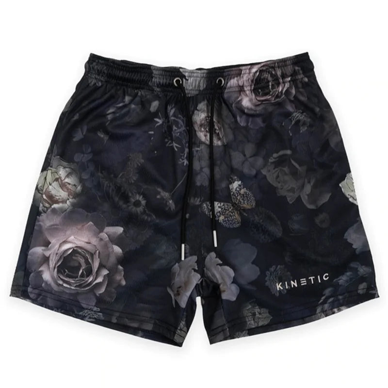 Summer new hip hop Rose Design Casual Shorts