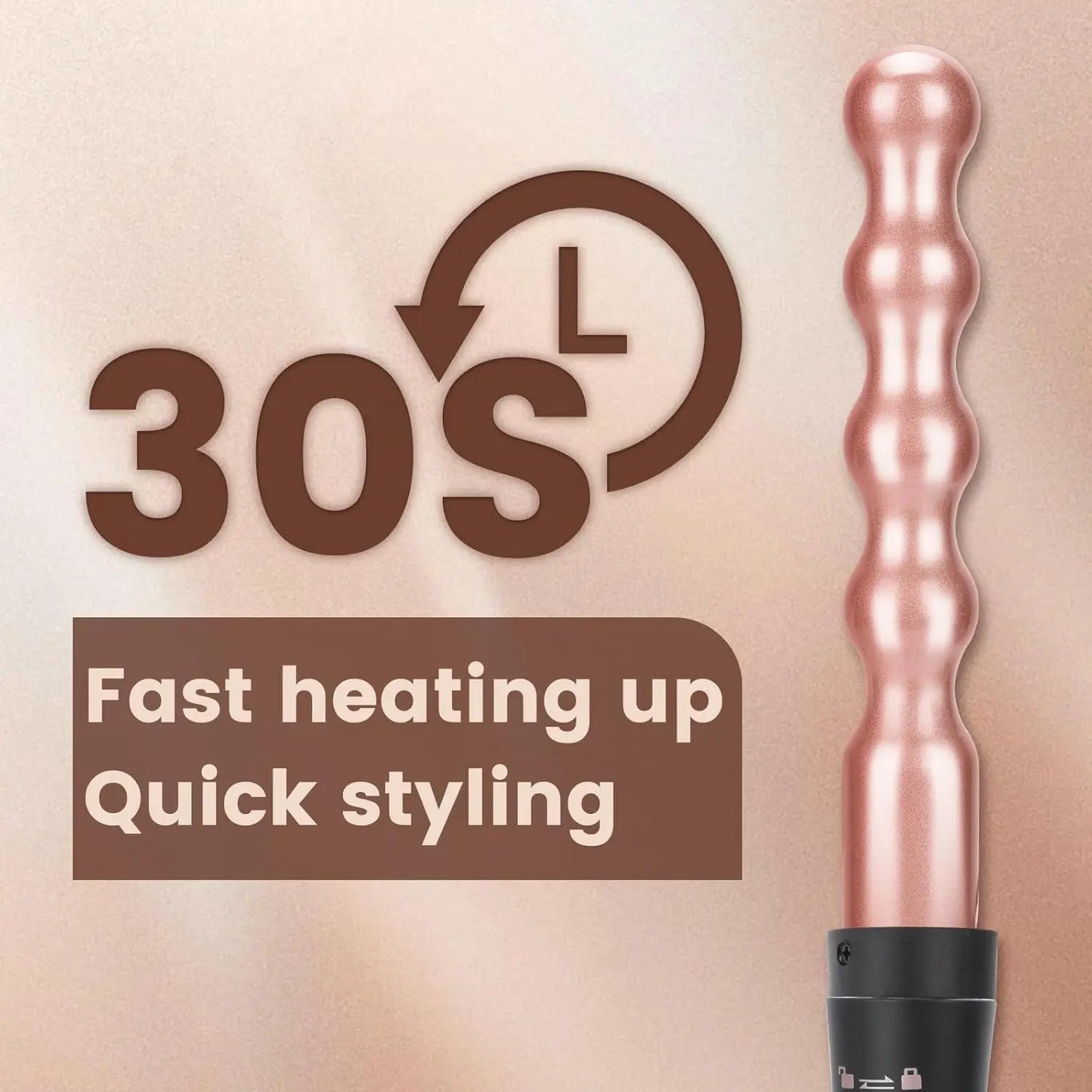 5 in 1 Curling Iron Set, Hair Curlers with Interchangeable Ceramic Barrels (0.76"-1.25"), Hair Crimper, Wand Curling Iron & Wave