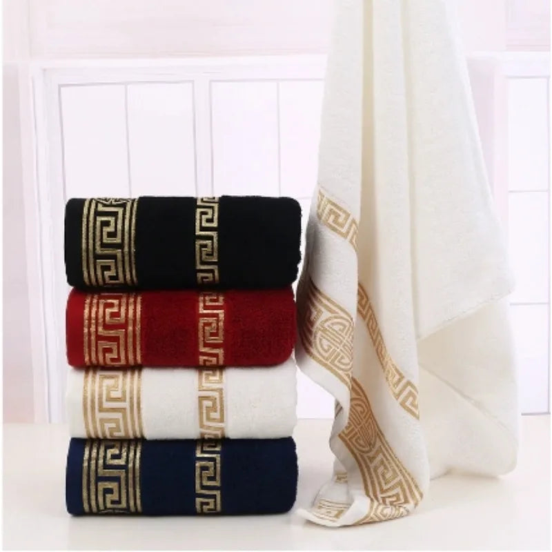 100% Cotton Luxury Soft Embroidered Beach Towel Super Absorbent Bath Towel for Adults Quick Dry Bathroom Towel Bath Towels