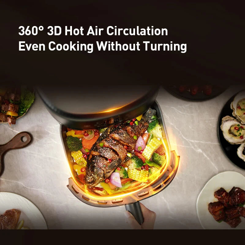 Philips Air fryer NA230 1700W 6.2L 3D Hot Air Circulation Rapid Heating High Performance Panoramic Window BPA-Free Materials