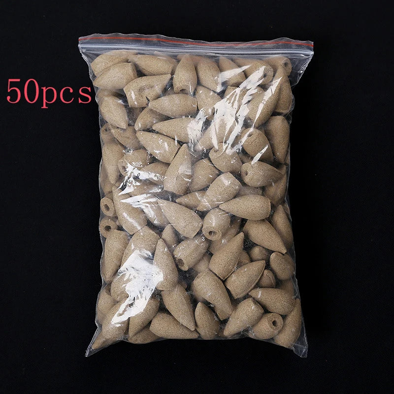 Mixed Waterfall Smoke Backflow Natural Incense Cone Incense Sandal Lavender Multi-scented Suitable for Places Tea Room Yoga Room