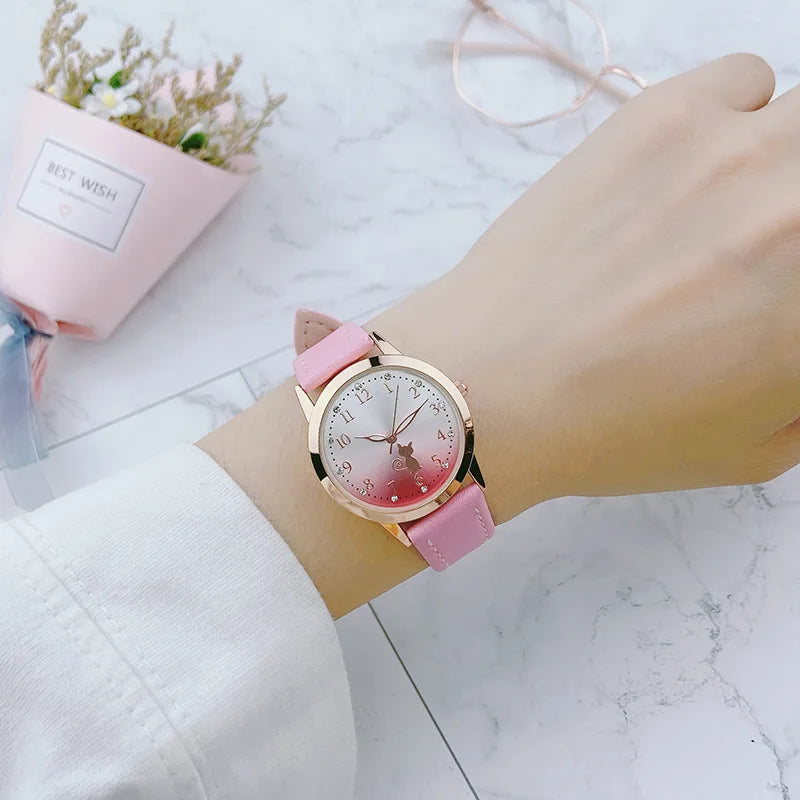 Cute Cat Waterproof Women Watch