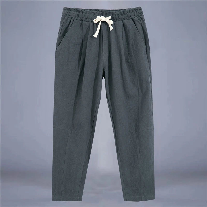 Men's Cotton Linen Breathable trousers casual wear