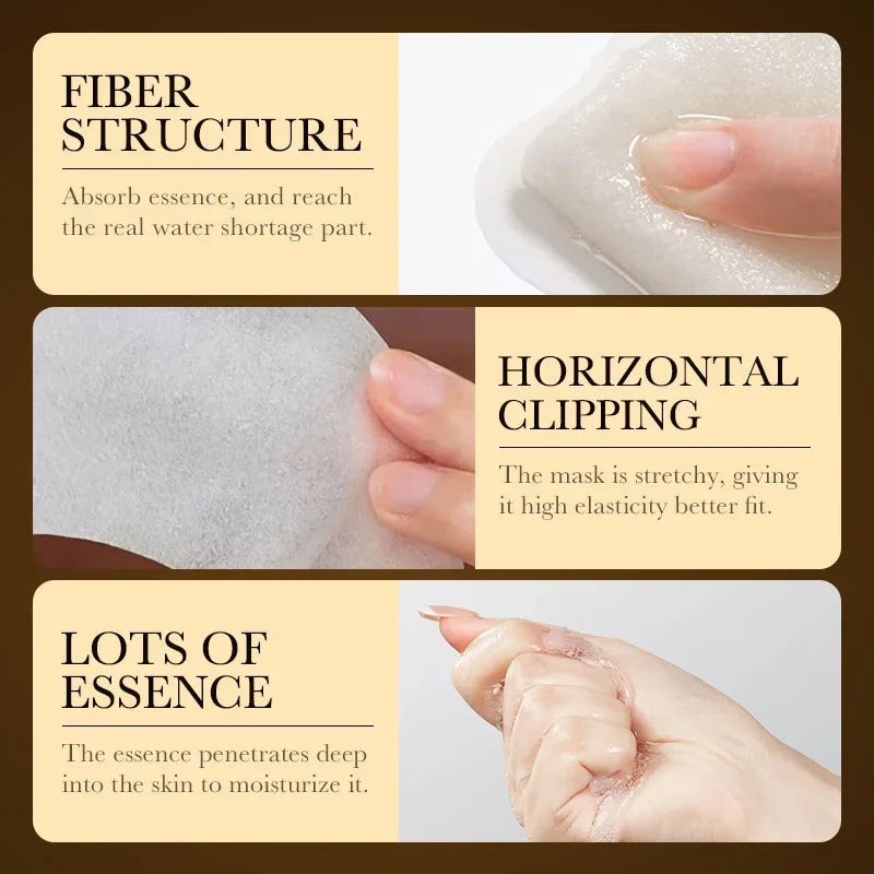 10 pieces 24k Gold Moisturizing Facial Mask