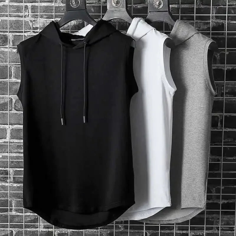 Tank Tops Vest Sleeveless Tees Hooded T Shirt