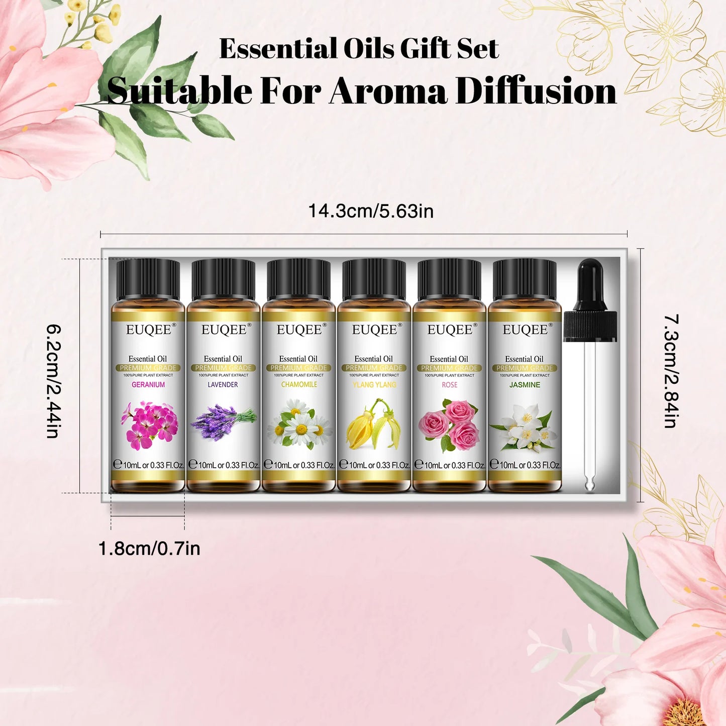6 Bottles Floral Series Essential Oils Set Candle Making