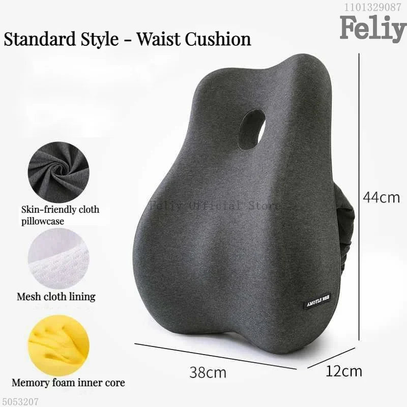 Memory Foam Car Seat Support Waist Cushion