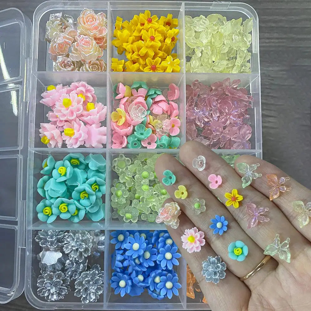 3D Multi-Shapes Flower Butterfly Nail Art
