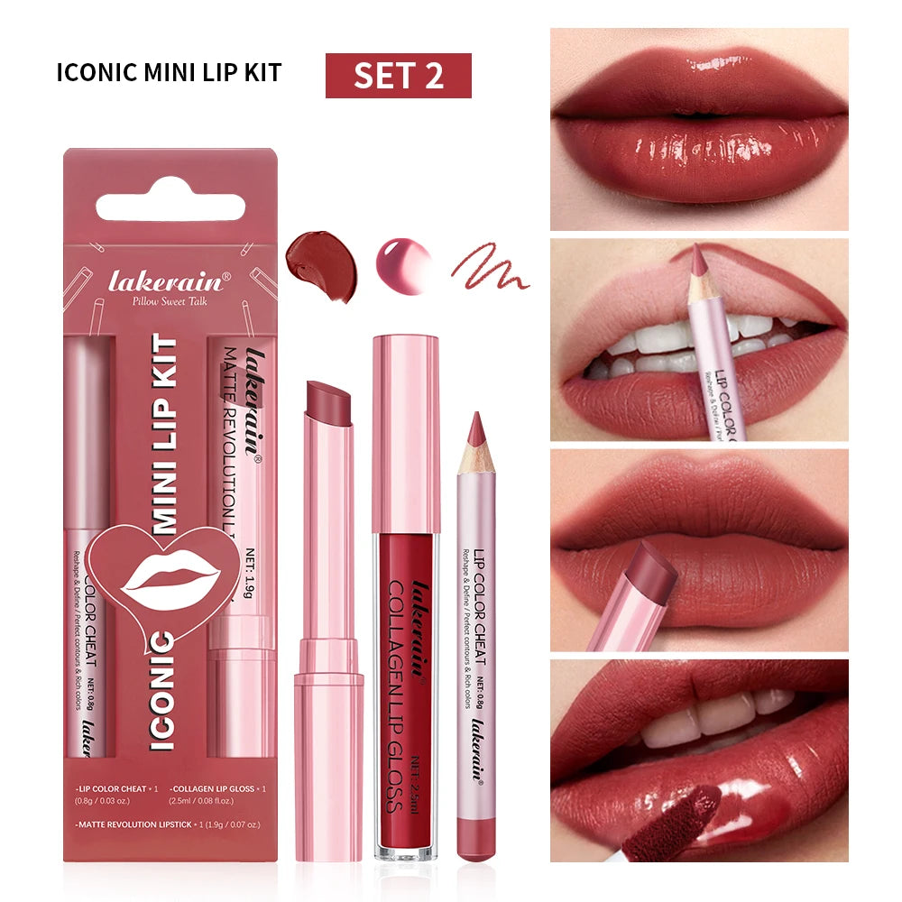 Lip liner&Lipstick Lip Gloss Set