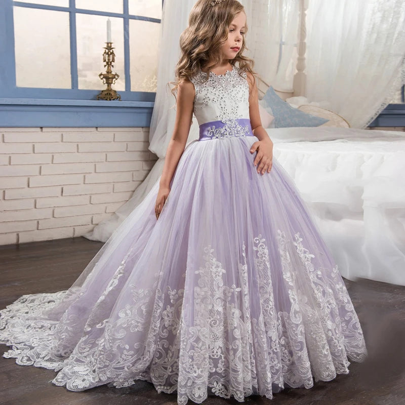 Trailing Evening Bridesmaid Princess Party Dresses
