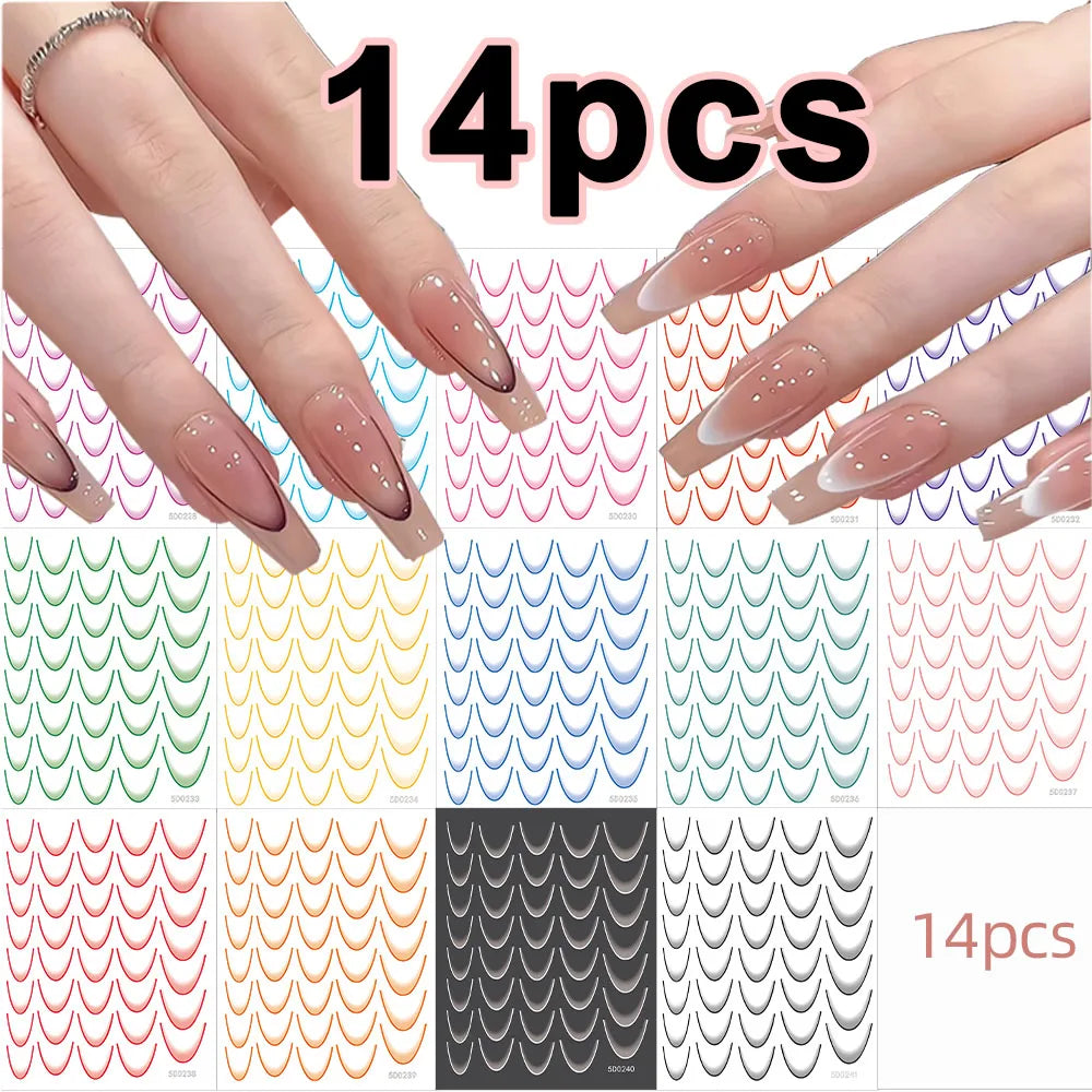 12 sheet Cartoon Stitch Angel Nail Stickers