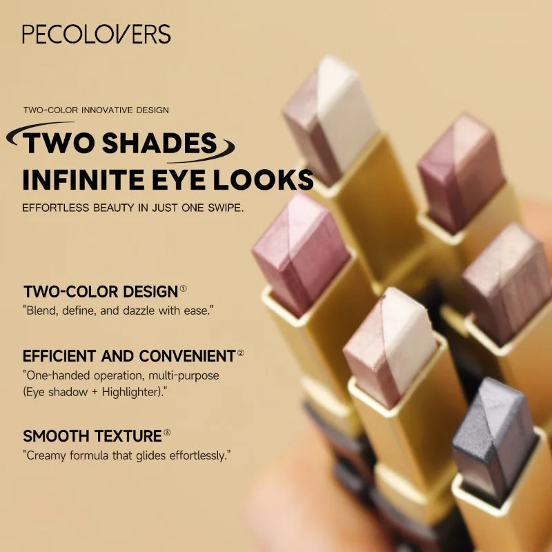 Double Color Eye shadow Stick Glitter Highlight Shadow