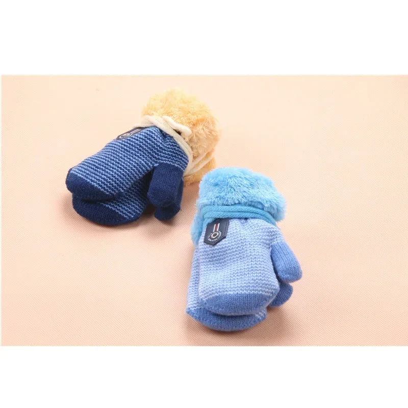 Baby Winter Knitted Full Finger Mittens