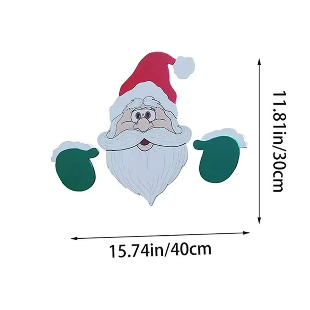 Christmas Fence Ornaments Santa Clause