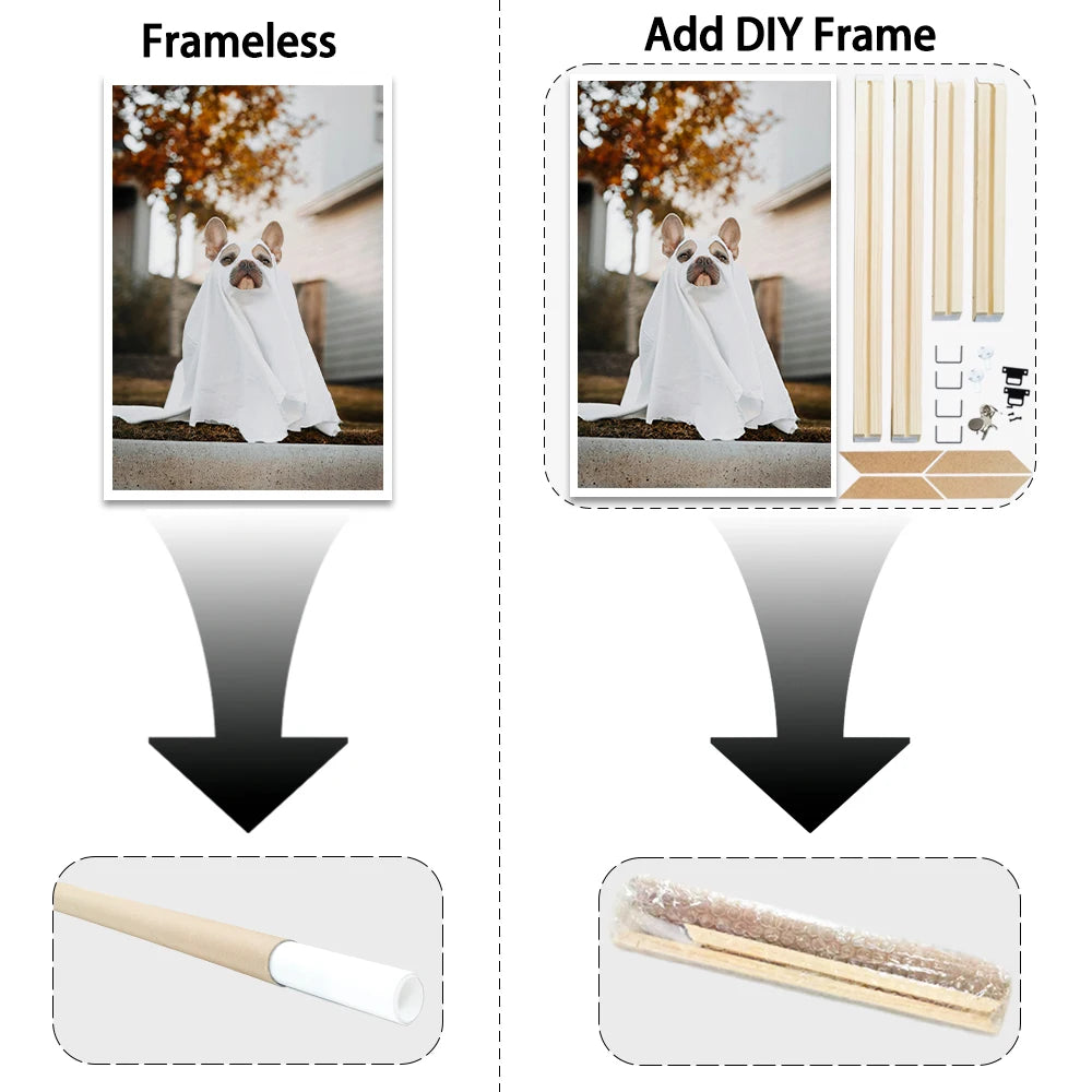 1 Pc Custom Photos with DIY Wood Frame or frameless poster,Custom Wedding Photo,idea gift,Personalized Canvas Painting