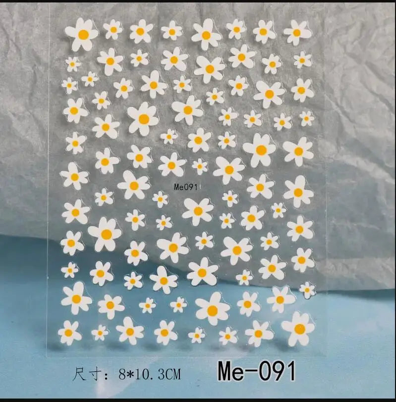 5 D Macron Flower/Fruit Nail Charms Sticker