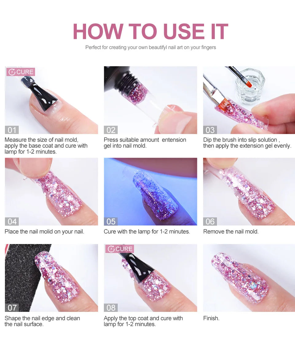 Nail Gel Kit For Quick Extension Nail Art
